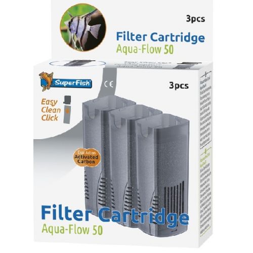 SuperFish Aqua-Flow 50 Easy Click Cartridges 3 stuks